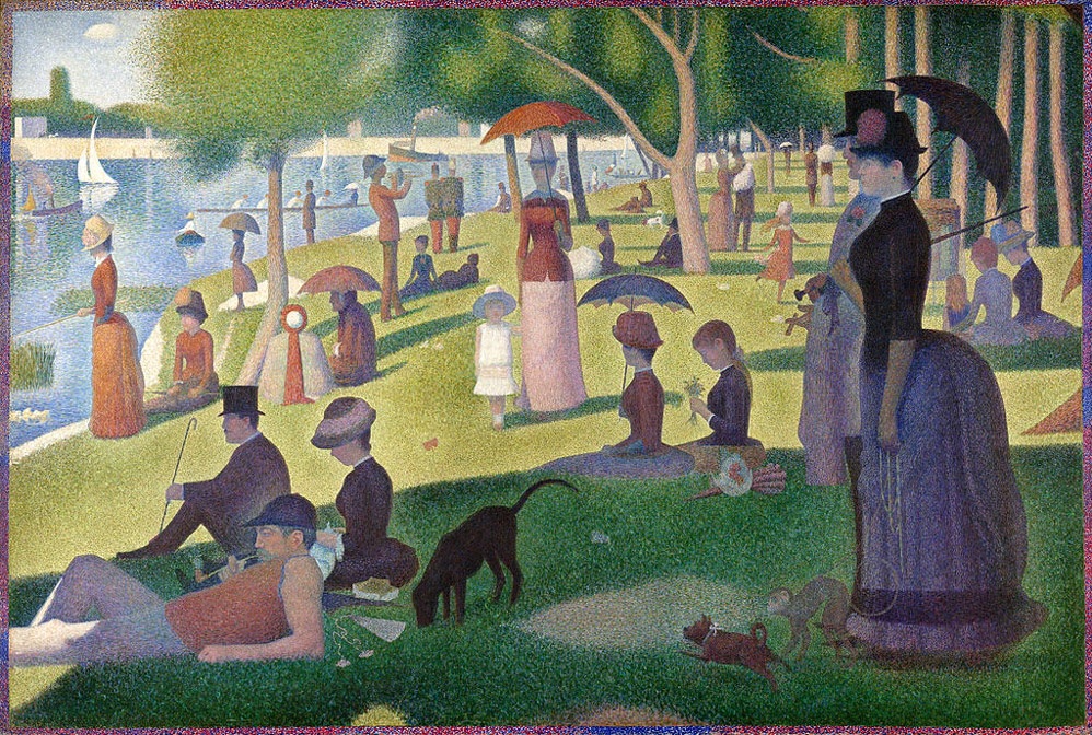 A Sunday Afternoon on the Island of La Grande Jatte painting