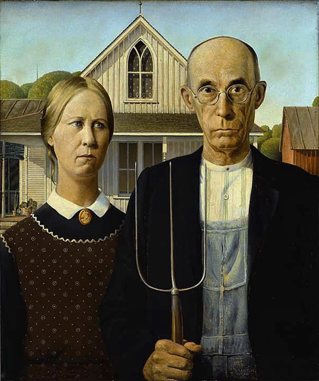 American Gothic grant wood painting