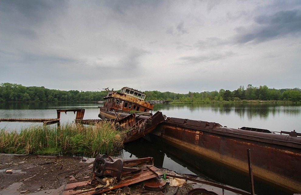 Pripyat Ukraine abandoned boat