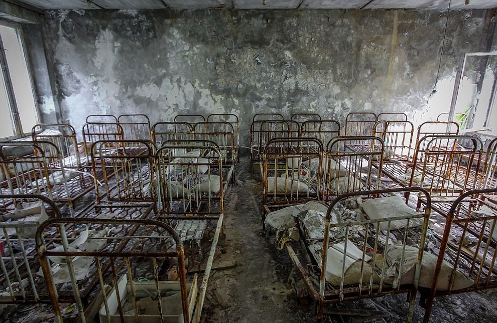 Pripyat Ukraine inside hospital after chernobyl