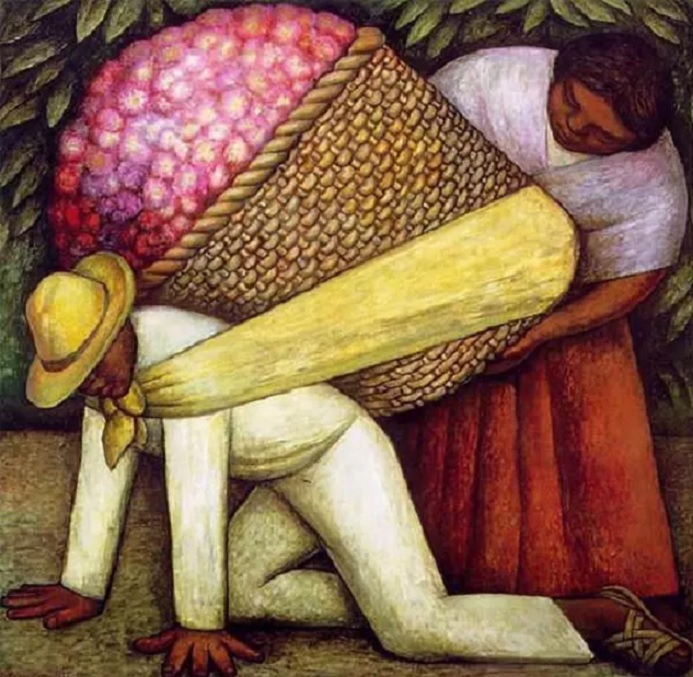 The Flower Carrier diego rivera painting