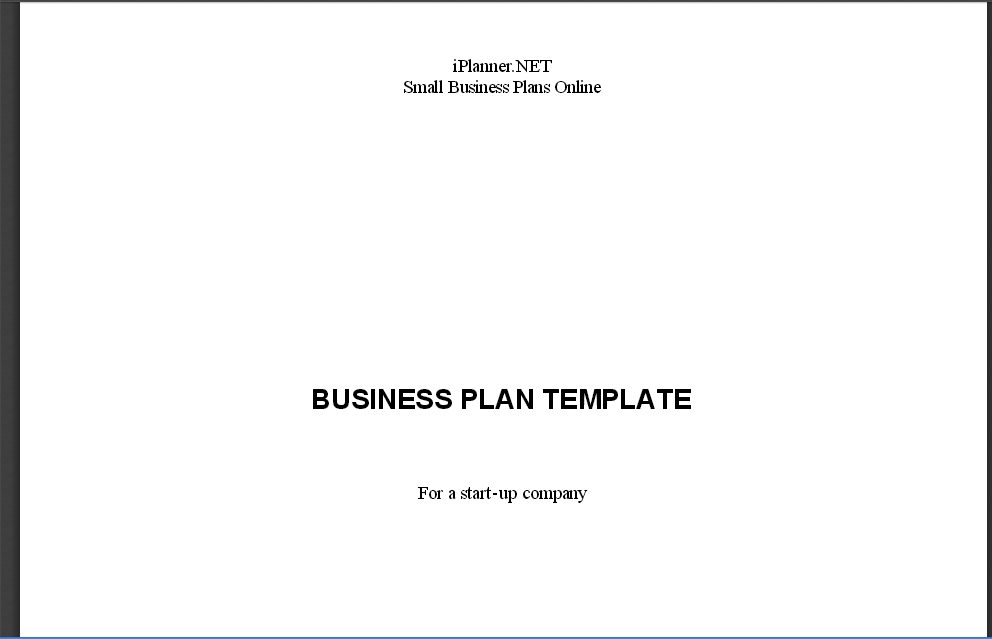 Really Free Business Plan Download 100 No Sign Up