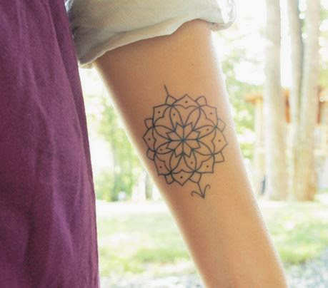 A Simple and Flowery Compass Tattoo