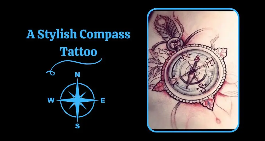 A Stylish Compass Tattoo