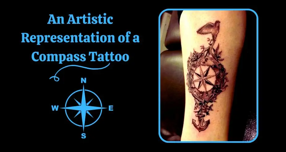An Artistic Representation of a Compass Tattoo