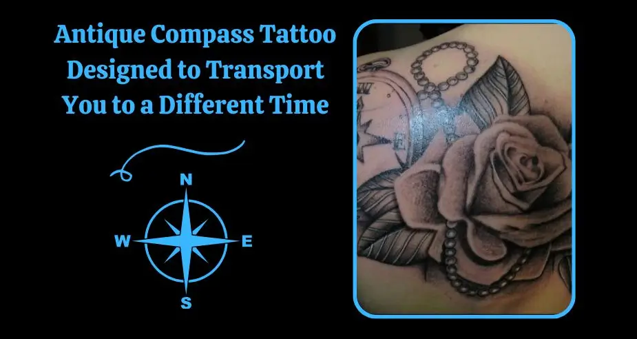 Antique Compass Tattoo Designed to Transport You to a Different Time