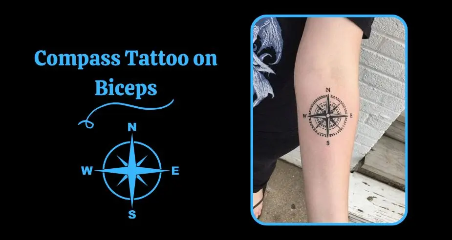 Compass Tattoo on Biceps