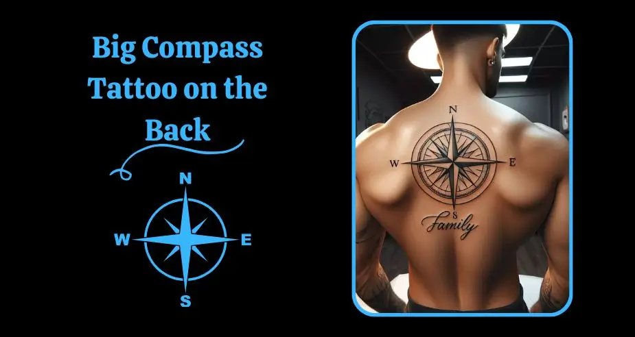 Big Compass Tattoo on the Back