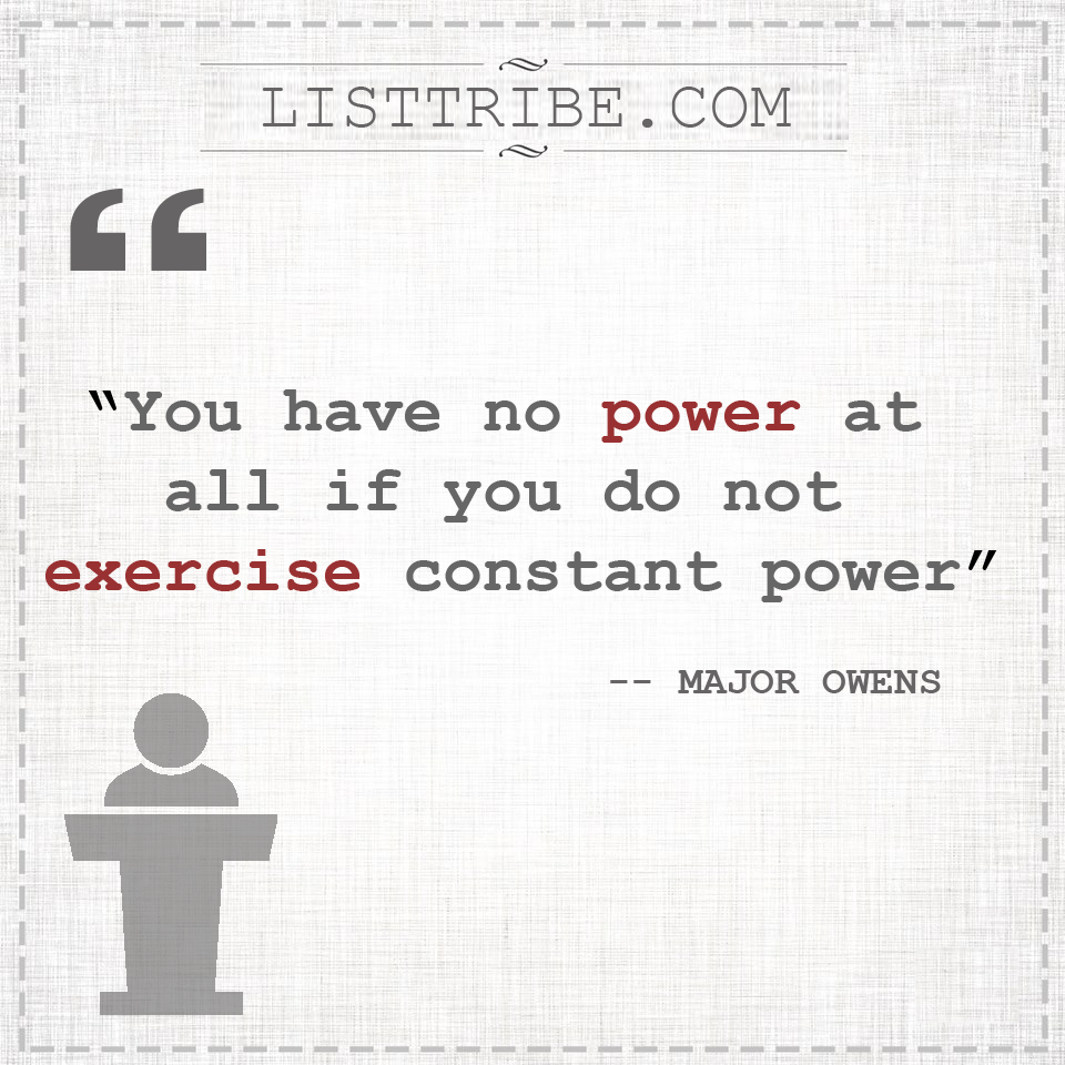 major owens's quote regarding the Leadership.