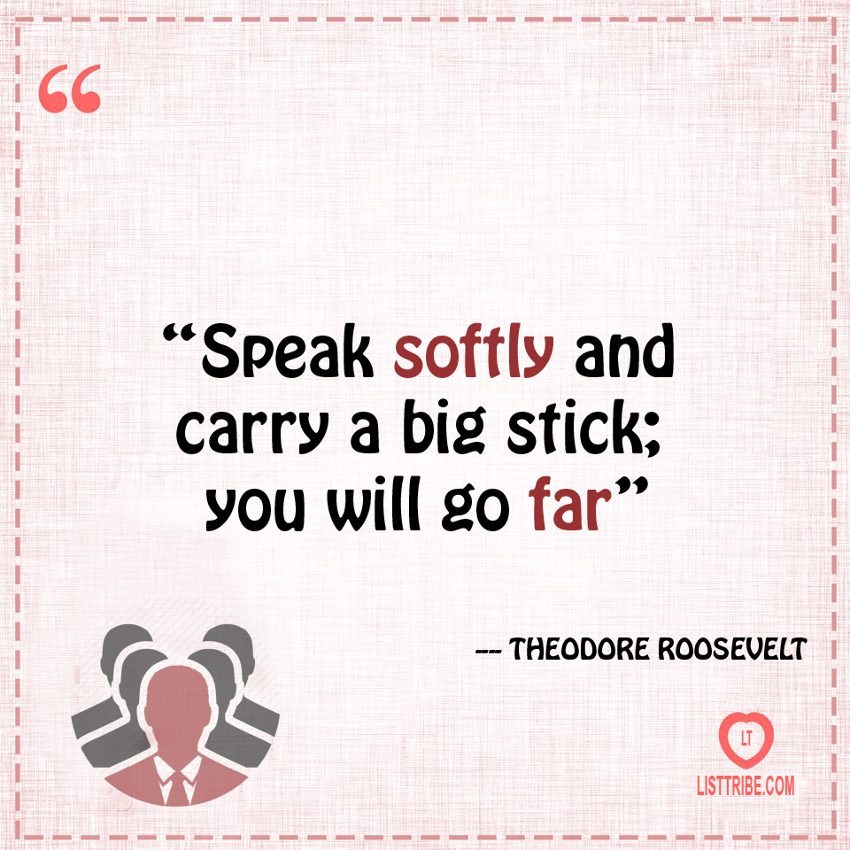 roosvelt's quote regarding the Leadership.