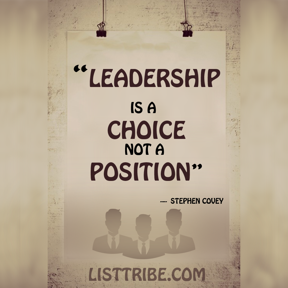 STEPHEN COVEY's quote regarding the Leadership.