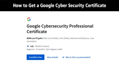 Google Cyber Security Certificate