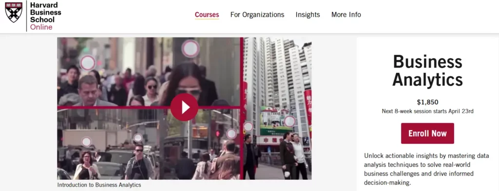 Harvard Business School Online Business Analytics