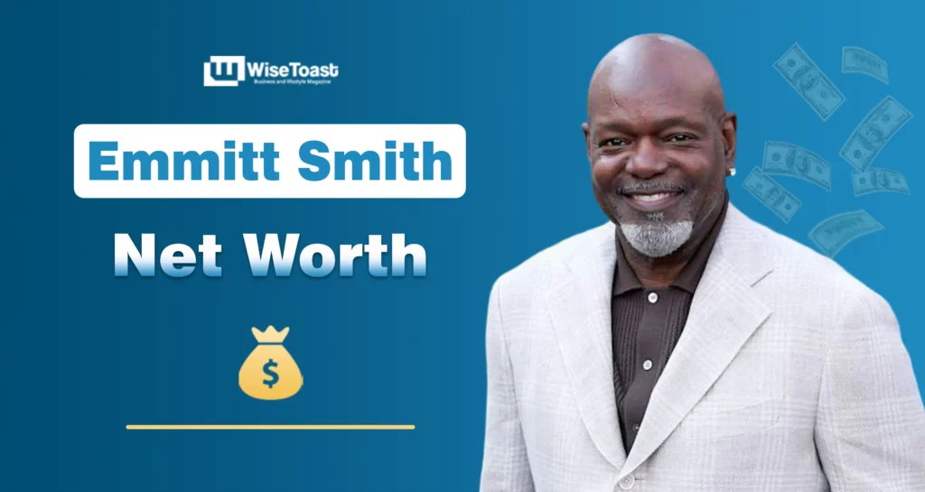 Emmitt Smith net worth 2026 feature image showing the NFL Hall of Famer and entrepreneur.