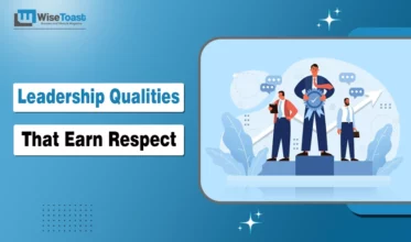 Leadership qualities that earn respect with a team-focused leader illustration