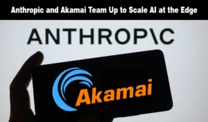 Anthropic and Akamai logos on a tech news banner.