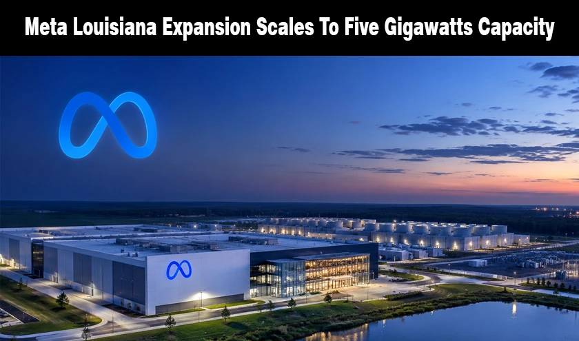 Meta Louisiana data center facility expansion news banner for WiseToast.